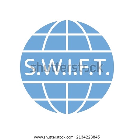SWIFT icon. Global world payment system symbol. Vector isolated on white.