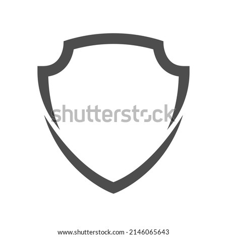 Shield line icon. Secure symbol. Protect outline shape. Vector isolated on white.
