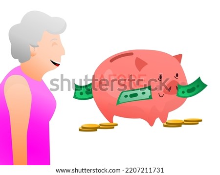 Elderly woman thinks about her Afore or retirement savings