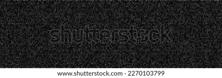 Binary code black and white background with two binary digits, 0 and 1 isolated on black background. Algorithm Binary Data Code, Decryption and Encoding. Security protection. Vector illustration.