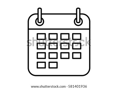 Calendar Outline Icon Menu