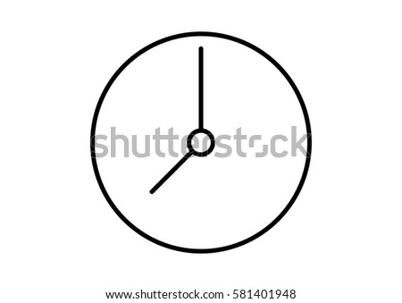 Clock Outline Icon Menu