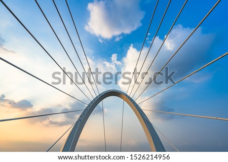 Image, Stock Photo symmetry bridge