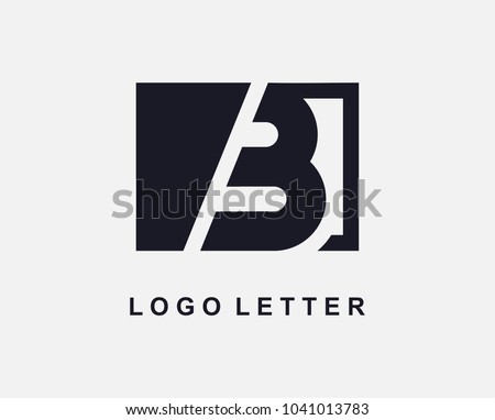Letter B Logo Design With Square