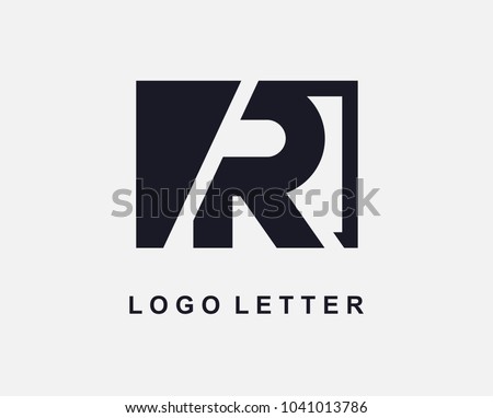 Letter R Logo Design With Square