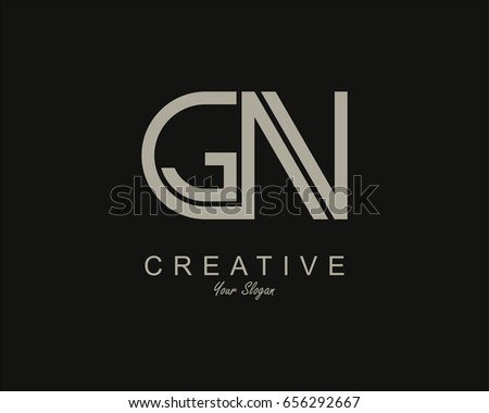 GN Logo. Letter design vector Stock fotó © 