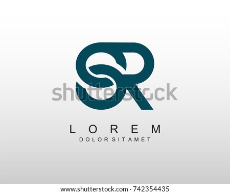 SR Logo Letter Design Template Element Stock fotó © 
