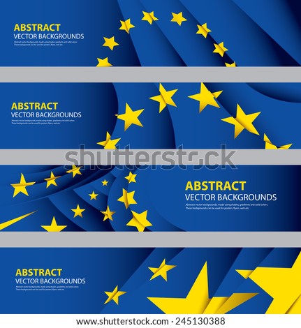 EU Flag Collection, European Union Flag, Europe Symbol (vector Art)