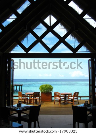 Interior View of A Sea View Restaurant