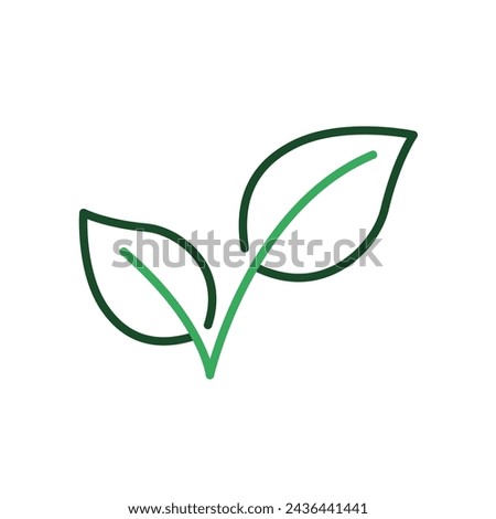 vegan symbol icon with checkmark and leaves, vector thin line illustration for plant based lifestyle, cruelty free choices, and environmental sustainability