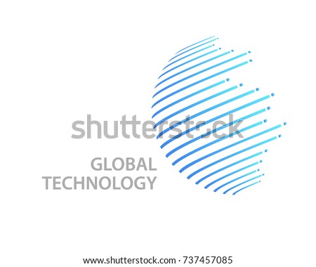 Global Technology logo template design