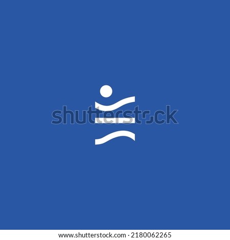 People swim logo. Logo of the pool, spa, sea, lake