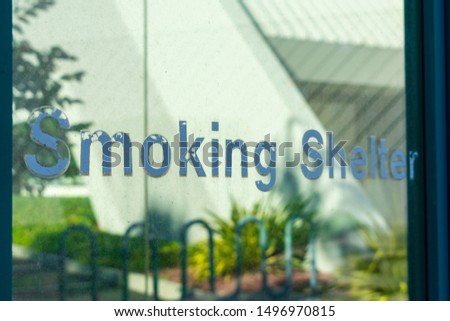 Similar – Image, Stock Photo Smoking shelter Design