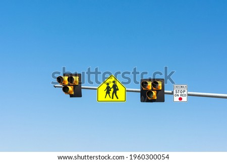 Similar – Image, Stock Photo the pedestrian lights are red