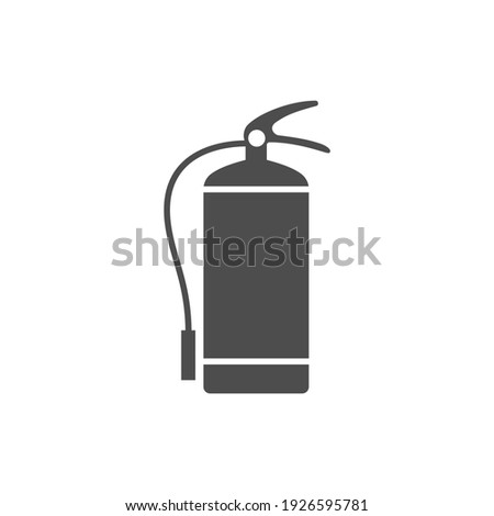 Fire extinguisher flat icon black sign vector illustration.