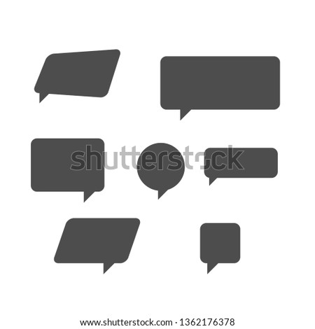 Modern speech set of bubbles isolated on white background .