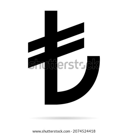 Turkish lira money icon, tl financial business sign,  cash economy symbol isolated on background, vector illustration .
