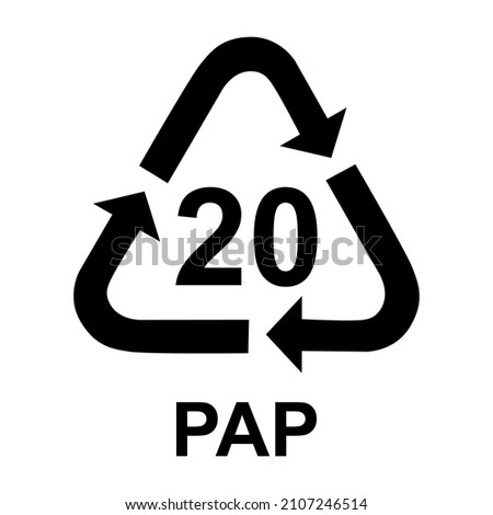 Paper symbol, ecology recycling sign isolated on white background. Package waste icon . Сток-фото © 