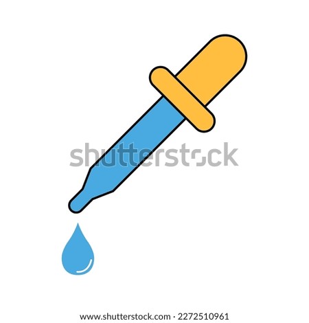 Dropper liquid icon, medicine health tool web symbol, test fluid design vector illustration .
