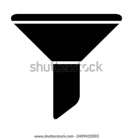 Filter button web shape icon, flat filtering symbol, funnel sign vector illustration .