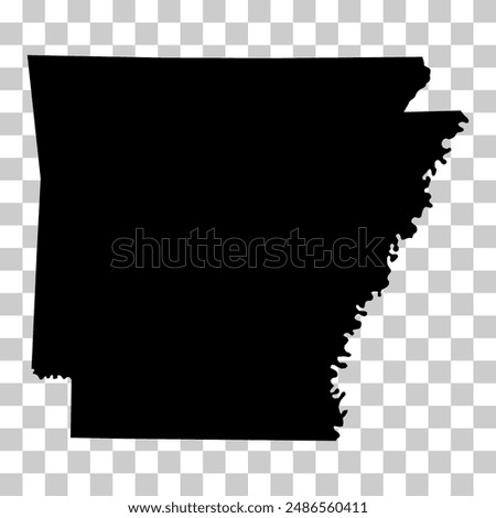 Arkansas map shape, united states of america. Flat concept icon symbol vector illustration .