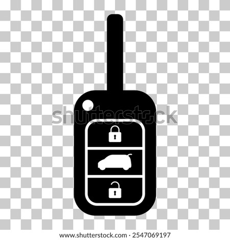 Car key icon, door system safety automobile web design, unlock button vector illustration .