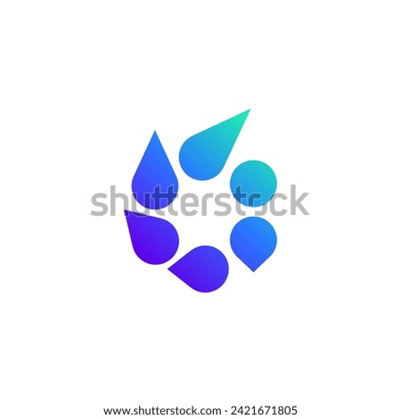 Water Liquid Transformation Evolution Logo Design Vector