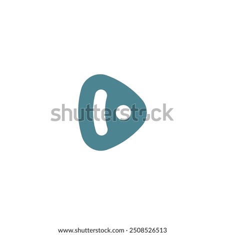 Play Button with Minimal Sound Wave and Abstract People Logo Design Vector