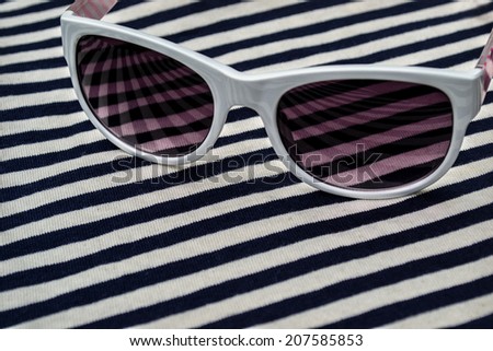 sunglasses, white, summer, vacation, sea, shirt, striped shirt, outdoors, vacation, fashion, lifeguard, pirate, boy, brown hat, countryside, beach, sun protection