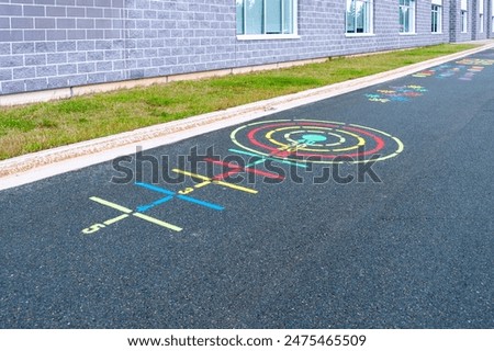 Similar – Image, Stock Photo Child jumping on playground