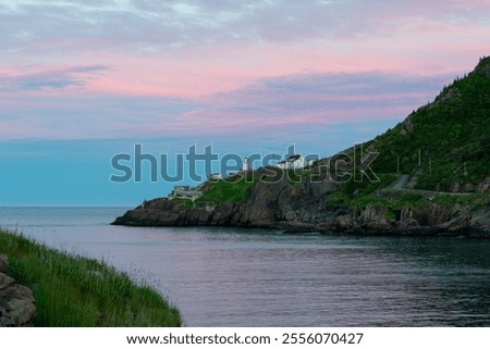 Similar – Image, Stock Photo Rocky hillside near ocean under cloudy sky