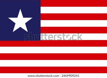 Liberia flag illustrator country flags