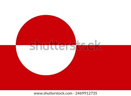 Greenland flag illustrator country flags