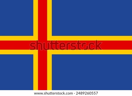 Aland Islands flag illustrator country flags  symbol nation