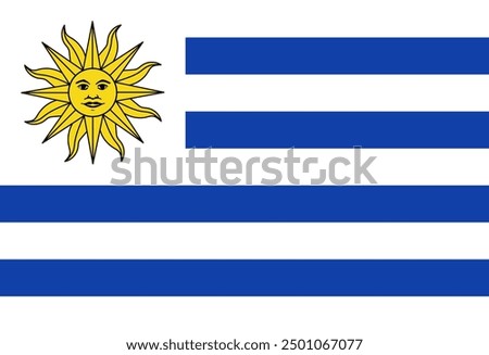 Uruguay flag illustrator country flags symbol nation