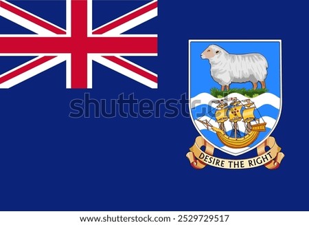 Falkland Islands flag illustrator country flags symbol nation