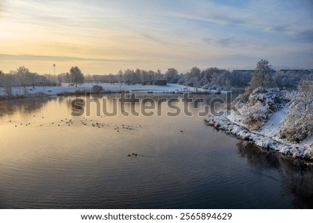 Similar – Image, Stock Photo Linz in the morning II