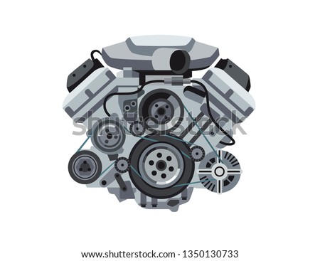 power car engine isolated vector image
