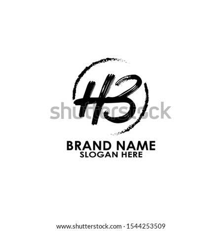 logo letter h with number 3 vector design