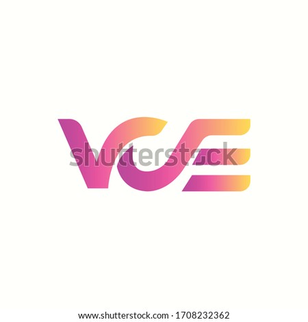 logo letter vce modern vector design