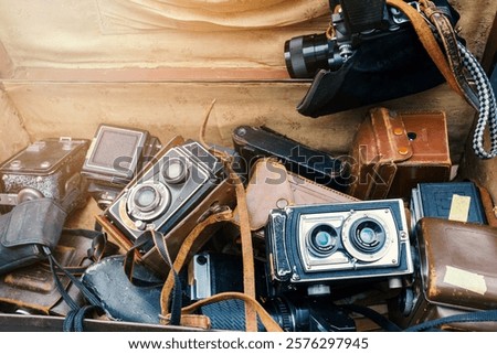 Similar – Image, Stock Photo Market stall with old tools for sale