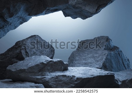 Similar – Image, Stock Photo rocks on the blue sea in the coast in Bilbao Spain