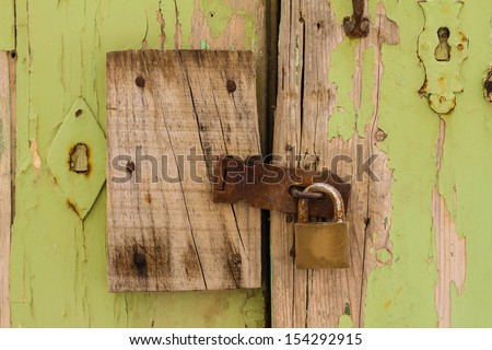 Old door with keyhole background