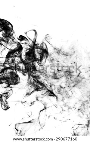 abstract smoke background, black smoke color on white background, black ink on white background