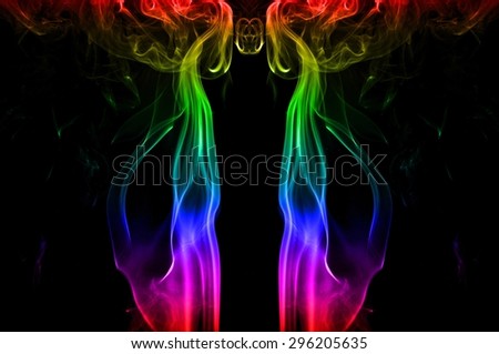 art of color smoke on black background, colorful smoke on black  background, smoke background,colorful ink background,rainbow background ,beautiful color smoke