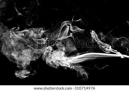 Abstract white smoke on black background, smoke background,white ink ,black and white, B&W