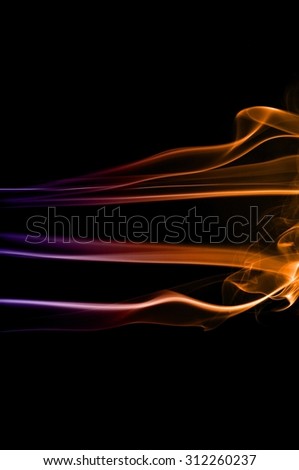 Movement of smoke,Abstract colorful smoke on black background, smoke background,colorful ink background,Violet,purple and Orange smoke, beautiful smoke,