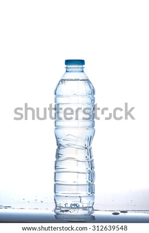 water bottle, bottle of water  isolated on white background