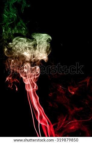 movement of smoke, Abstract red and green smoke on black background, smoke background,red and green ink background,red and green smoke,beautiful color smoke