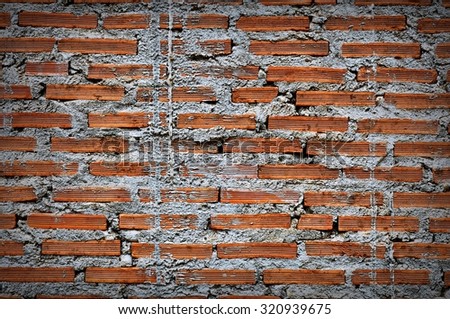 red, brown brickwall cement background, vintage  red  brown brickwall cement background